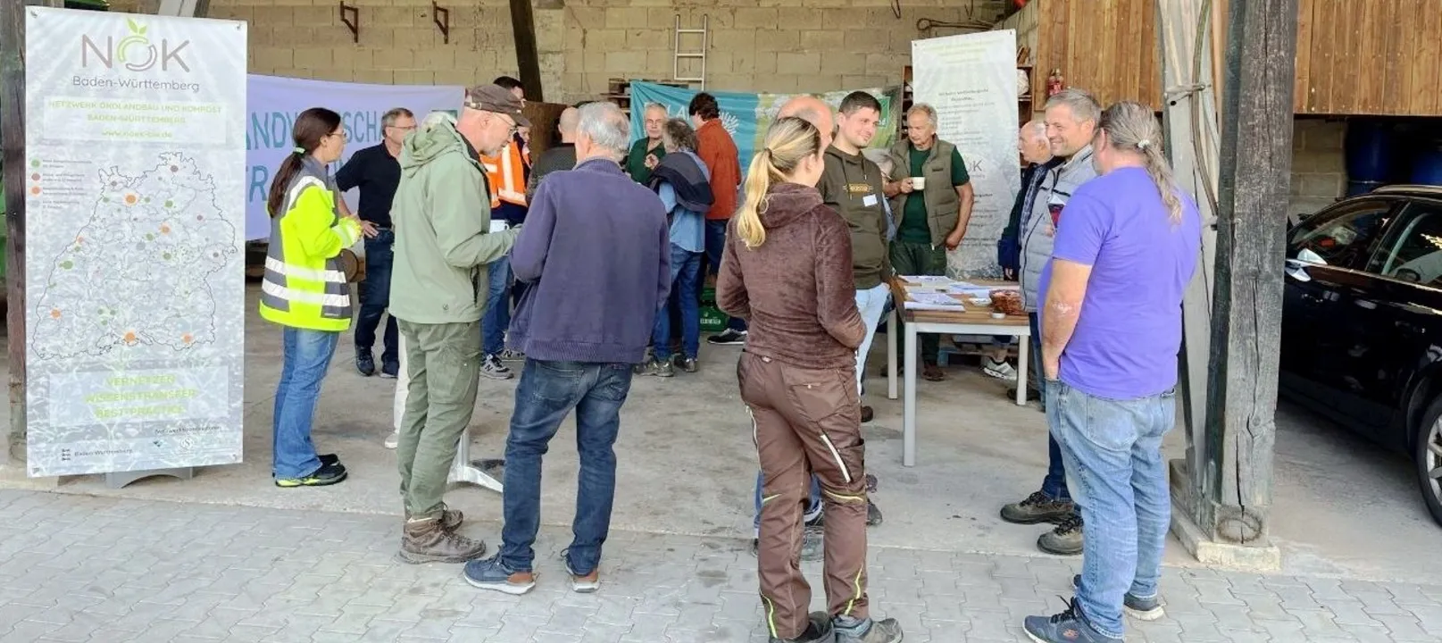 Feldtag mit Kompostausbringung auf dem Biolandhof Scheuermann in Buchen